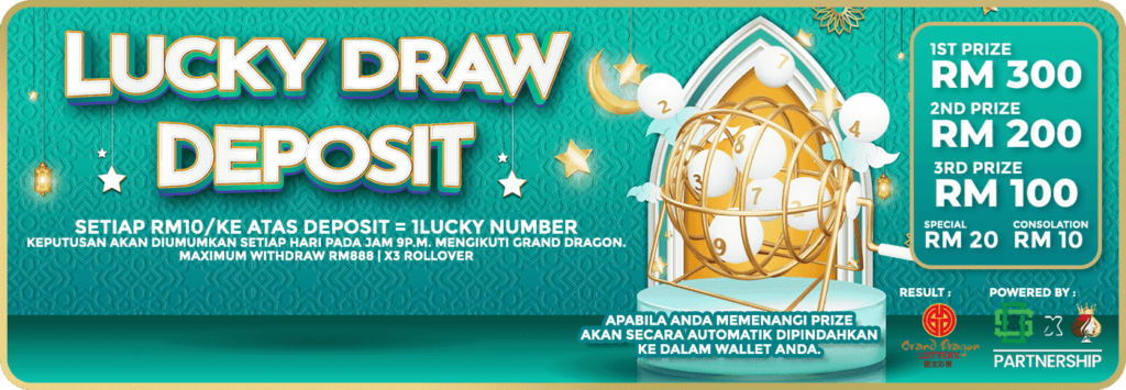 100Cuci - Lucky Draw Deposit Banner - 100cuci